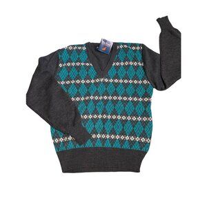 Vintage Par Four Sportswear Men's Argyle Golf Sweater Size L NWT